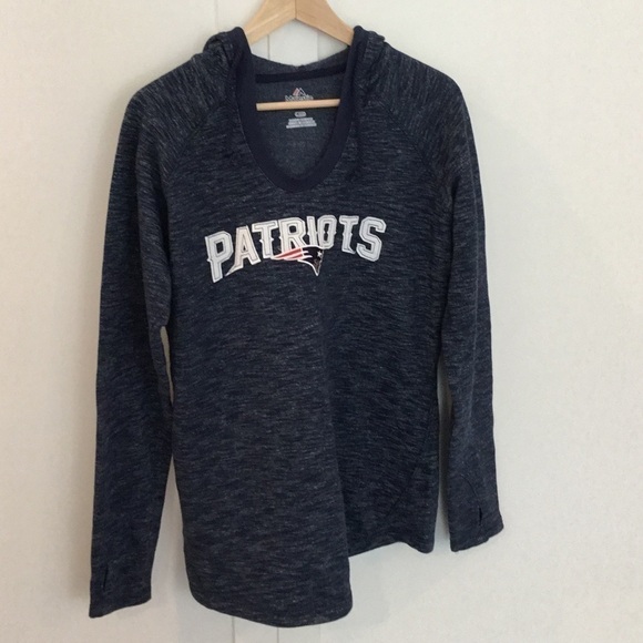 Majestic Fan Fashion Patriots Hoodie Size L - N - Picture 1 of 7